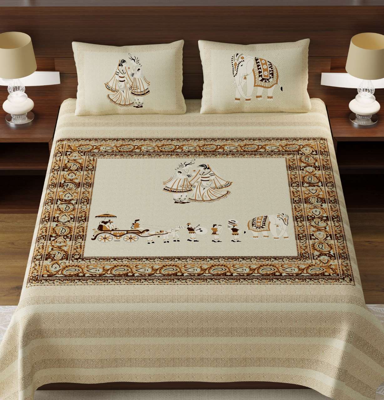 k4u launch rugs new collection in king size cotton bedsheets with pillow cover 