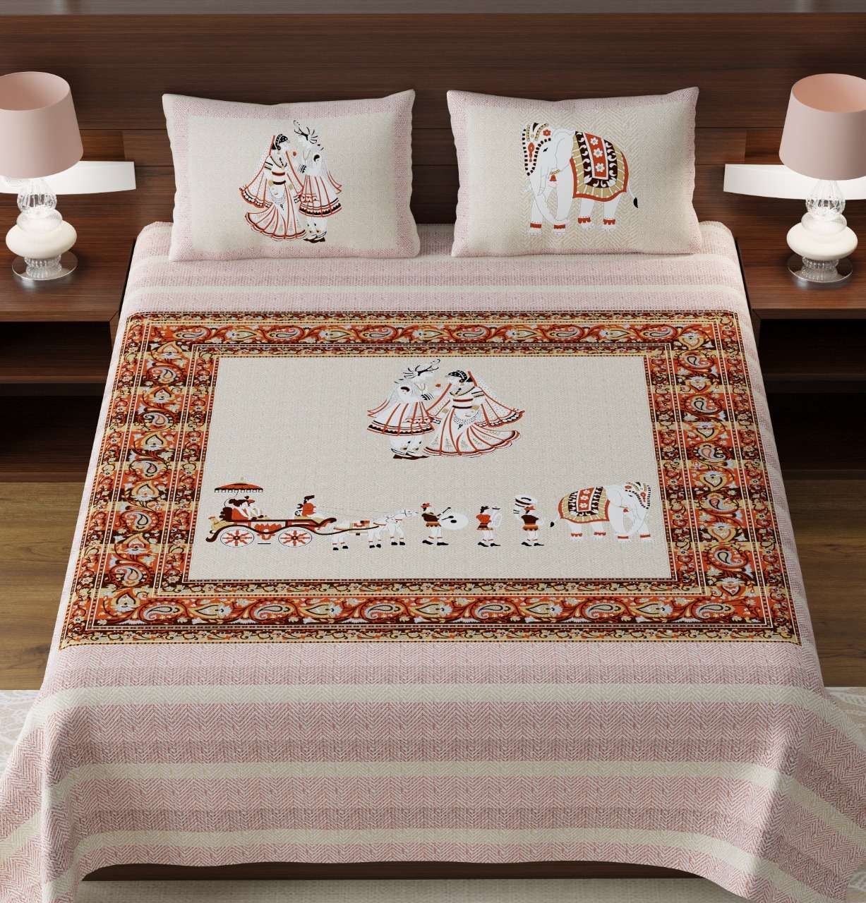 k4u launch rugs new collection in king size cotton bedsheets with pillow cover 