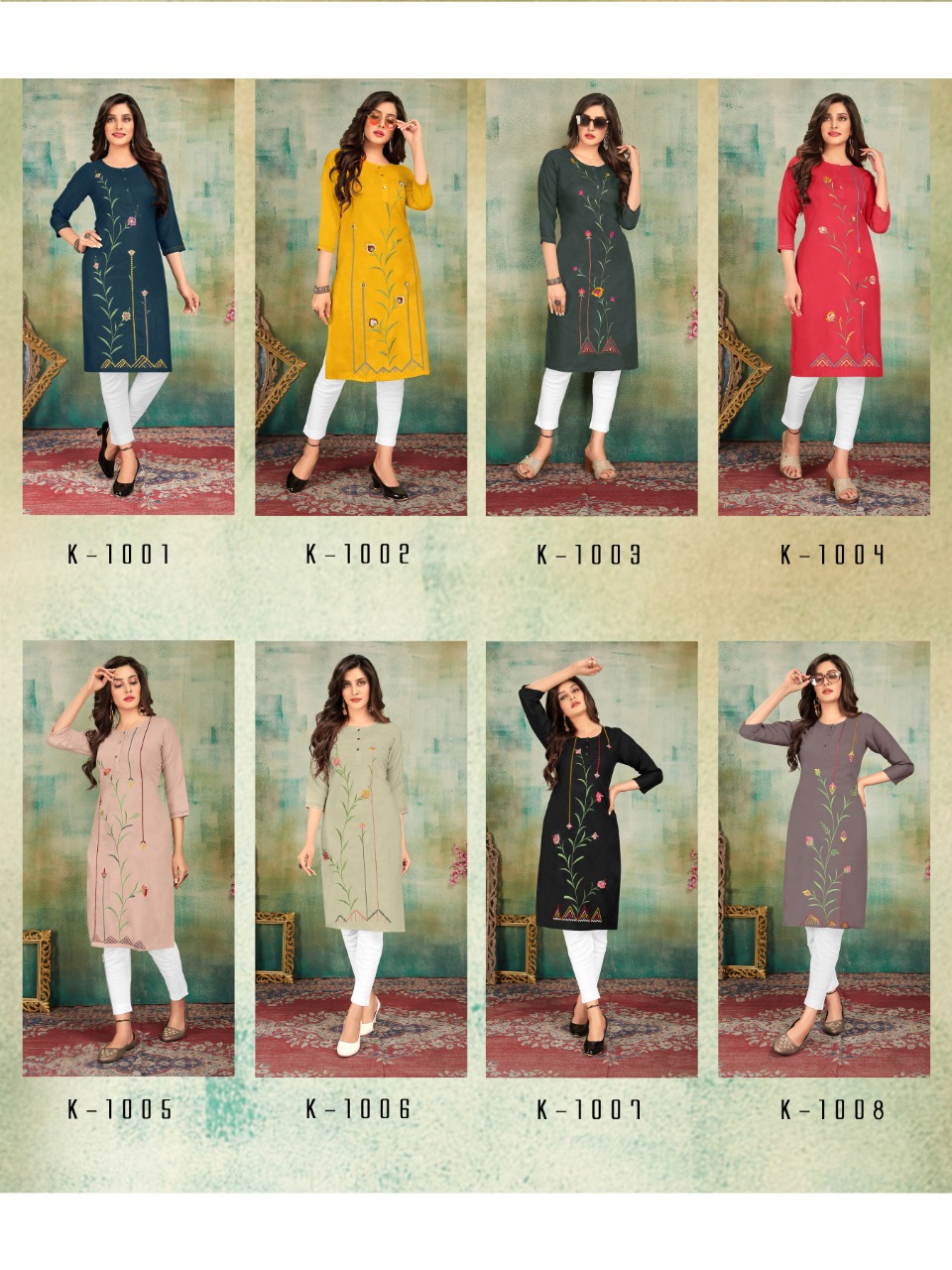 Kirara Launch Shirui Lily Vol 1 Magic Cotton Kurti Catalogs Seller