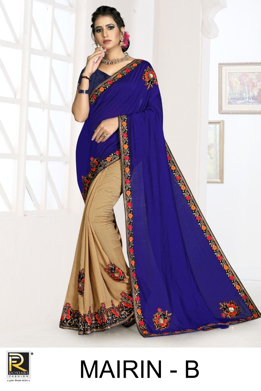 Mairin By Ranjna Saree Exclusive Vichitra Silk Saree Catalogs Trader