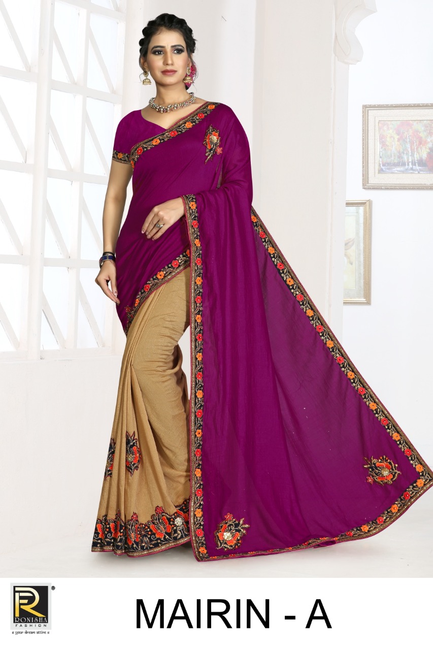 Mairin By Ranjna Saree Exclusive Vichitra Silk Saree Catalogs Trader