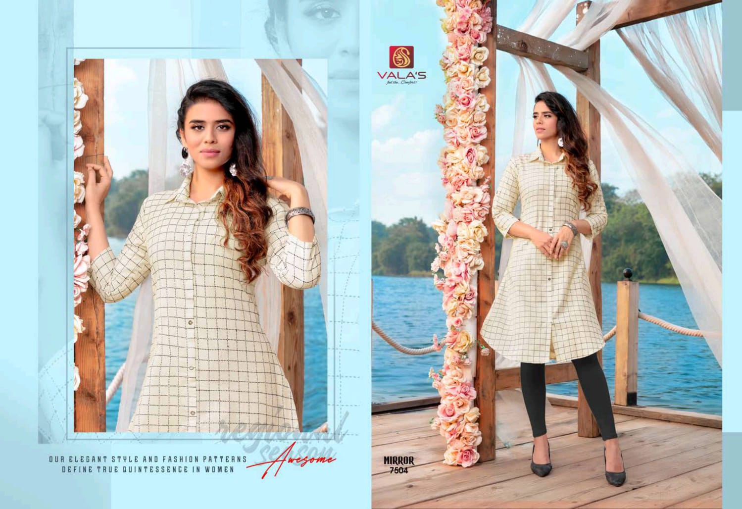 Mirror By Valas Latest Cotton Checks Kurta At Online Shopping In Surat