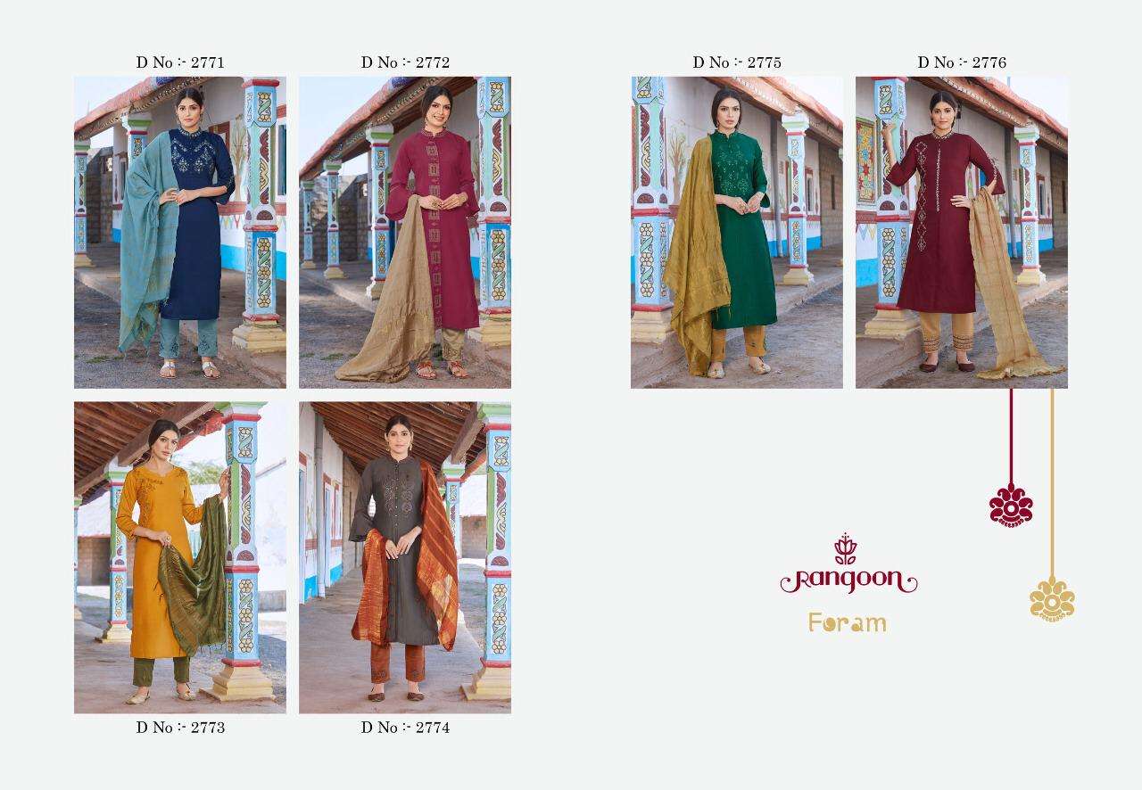 rangoon foram elegant look readymade women salwar kameez catalog 