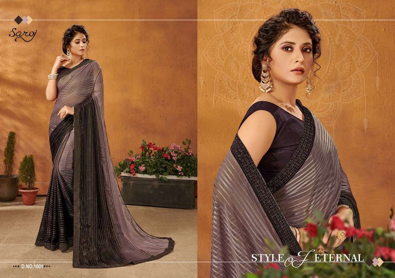 saroj cadbury soft georgette exclusive fancy saree exporter