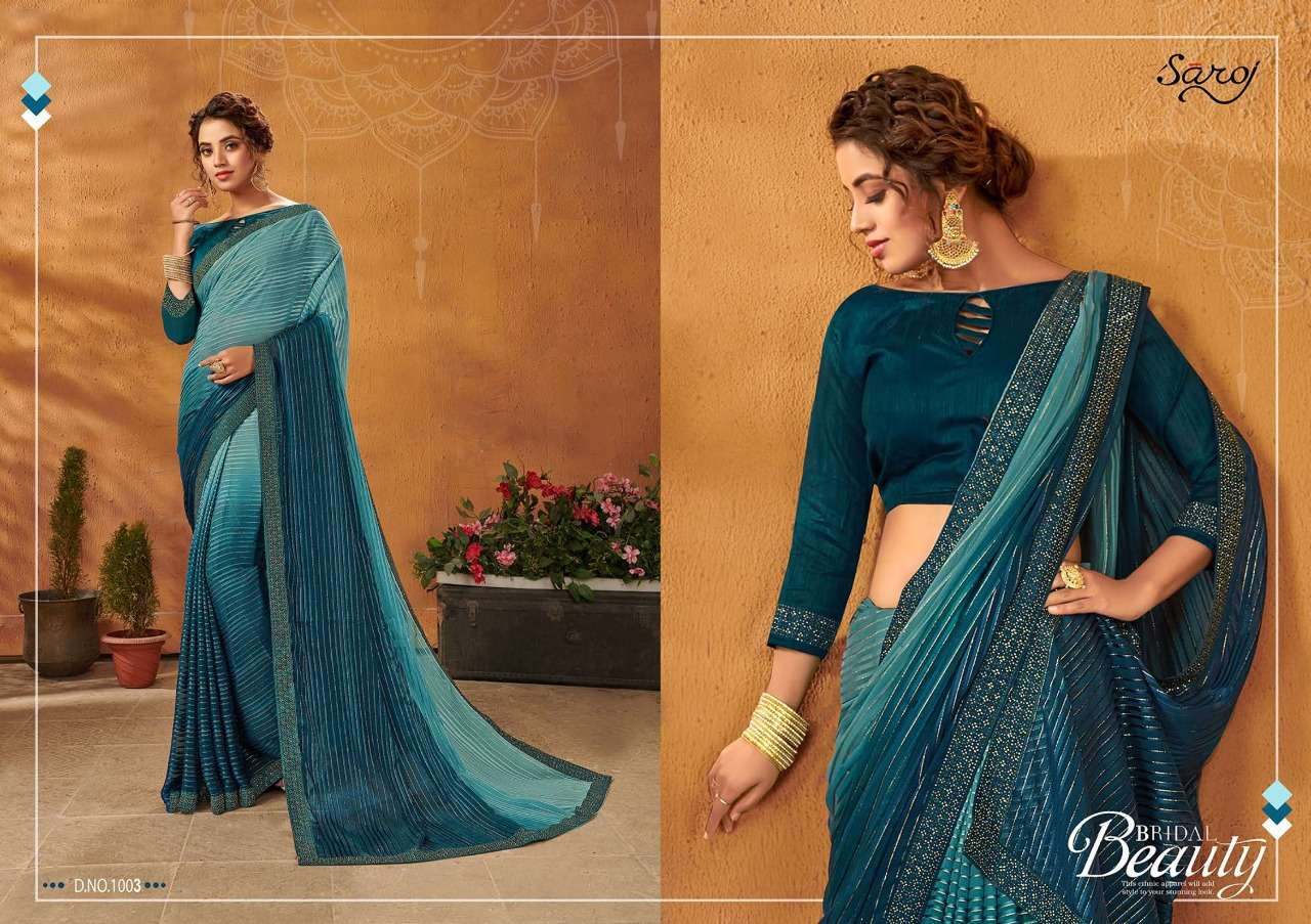 saroj cadbury soft georgette exclusive fancy saree exporter