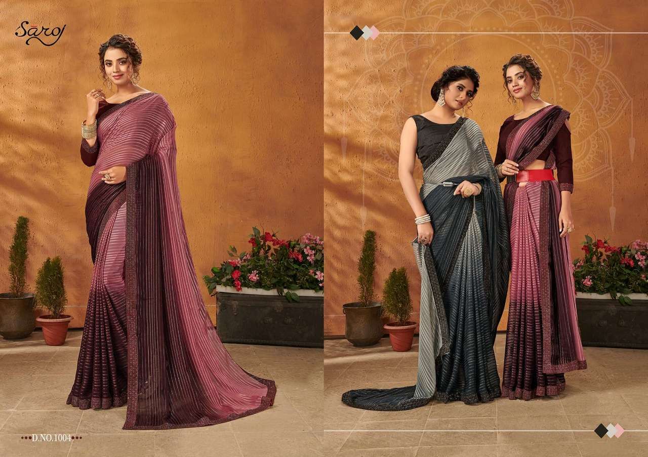 saroj cadbury soft georgette exclusive fancy saree exporter