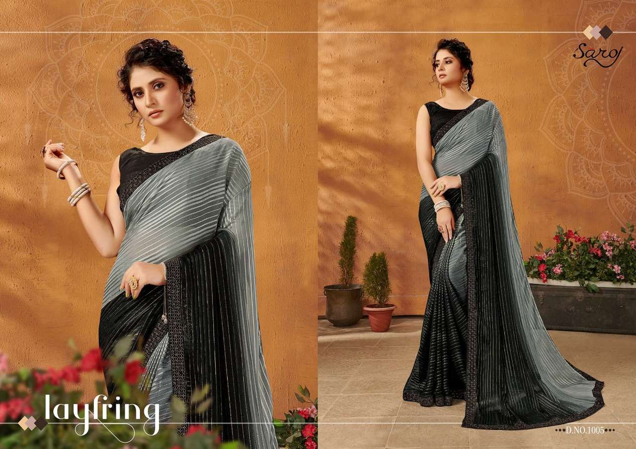 saroj cadbury soft georgette exclusive fancy saree exporter