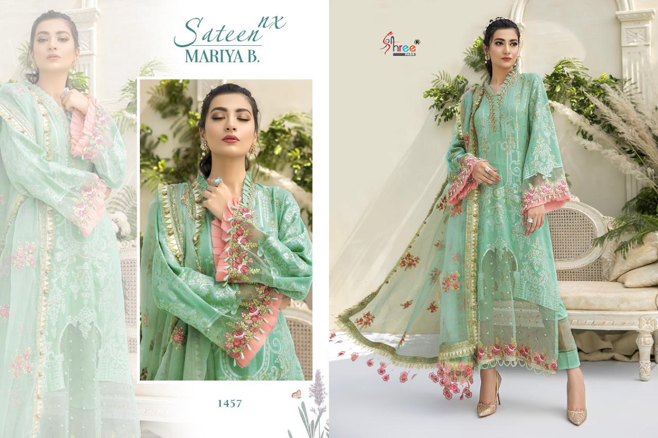 Shree Fab Sateen Maria B Nx Jam Cotton Pakistani Suits Concept In Surat Market