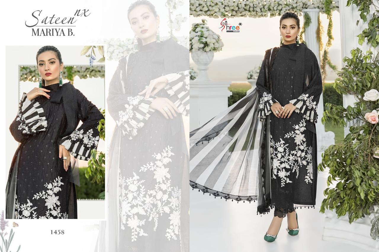 Shree Fab Sateen Maria B Nx Jam Cotton Pakistani Suits Concept In Surat Market