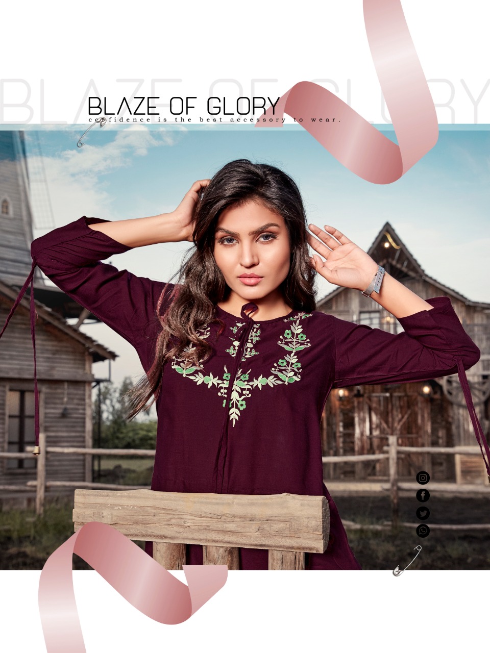 Syasii Designer Launch Clestia Rayon Slub Short Top For Girls Collections