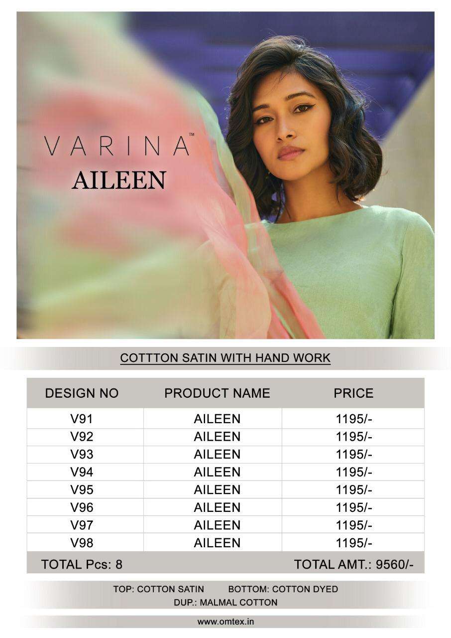 varina aileen cotton satin with hand work salwar kameez for women 