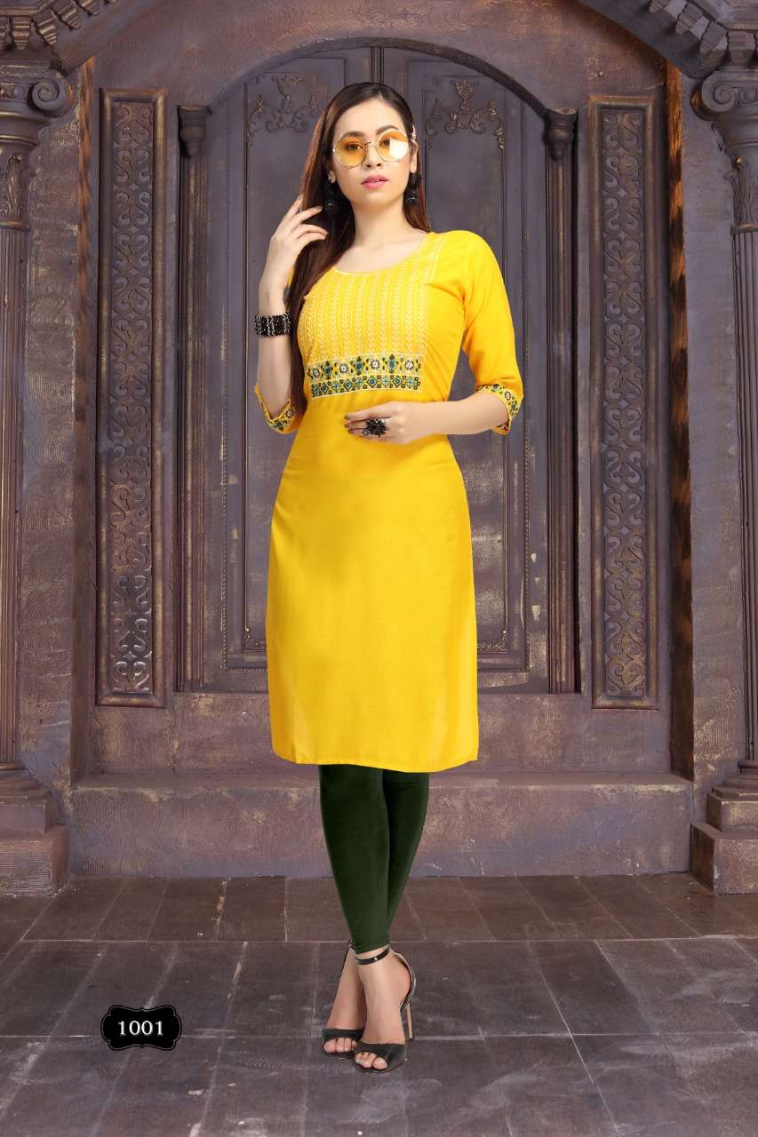 Ice cream by fashion talk heavy rayon with work kurti Catalog Collection Wholesaler Lowest Best Price In Ahmedabad Surat Chennai India Uk Usa Malaysia Singapore Canada Australia