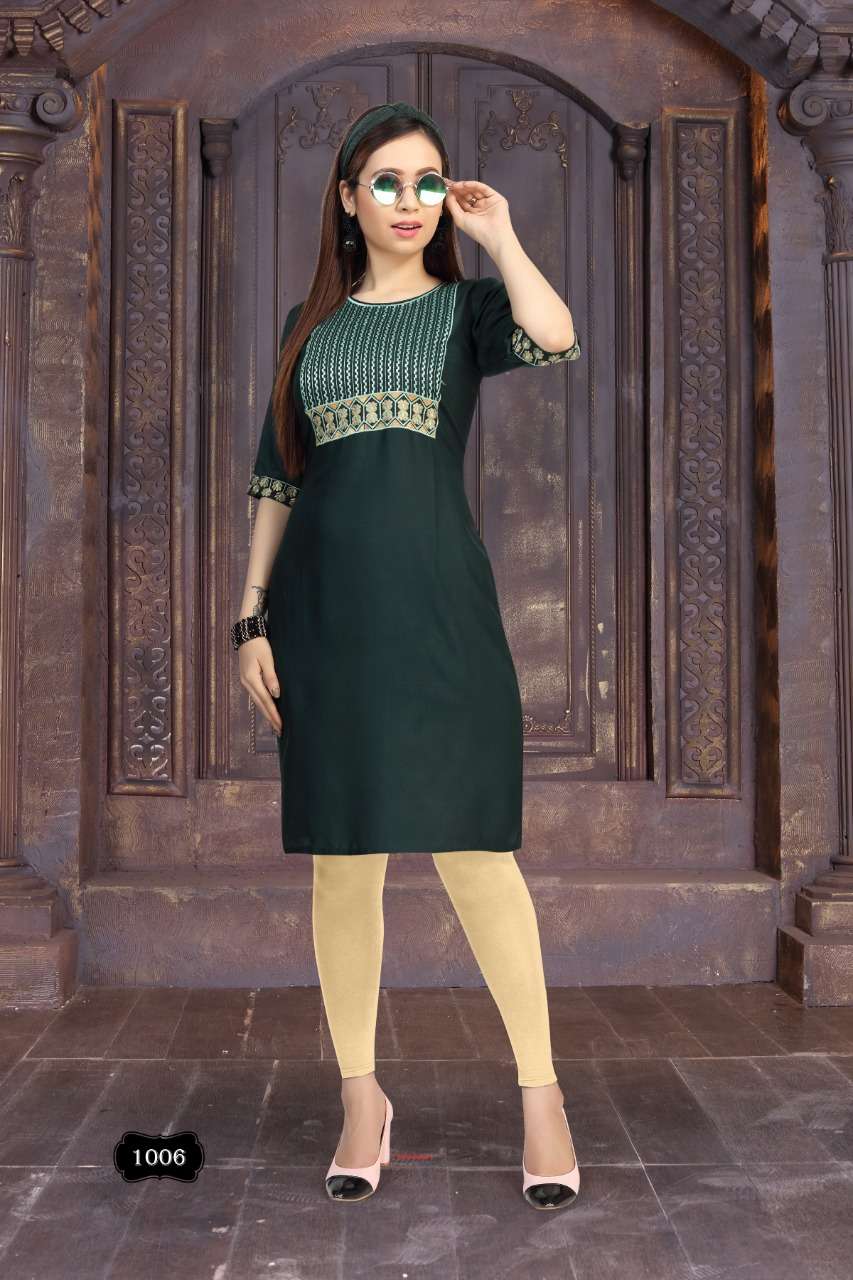 Ice cream by fashion talk heavy rayon with work kurti Catalog Collection Wholesaler Lowest Best Price In Ahmedabad Surat Chennai India Uk Usa Malaysia Singapore Canada Australia