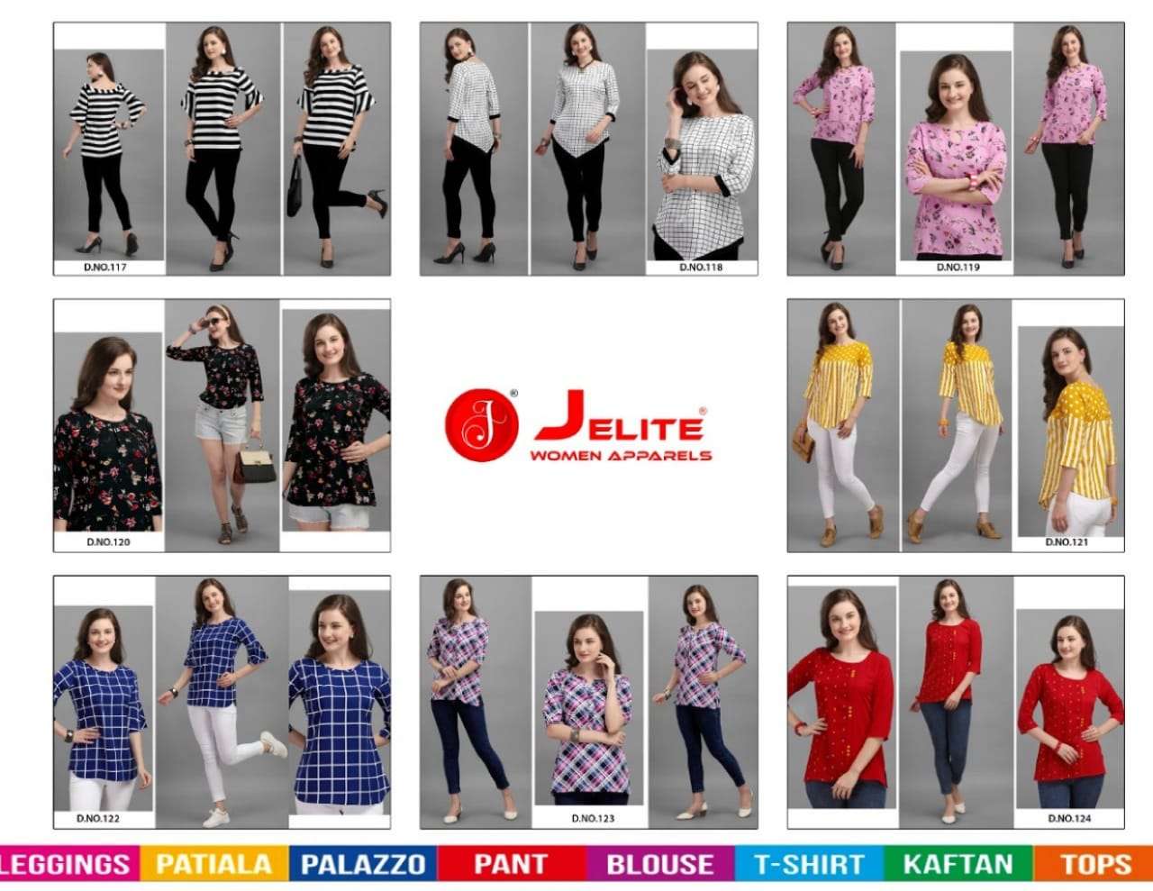 jelite tulip vol 3 short tops for girls 