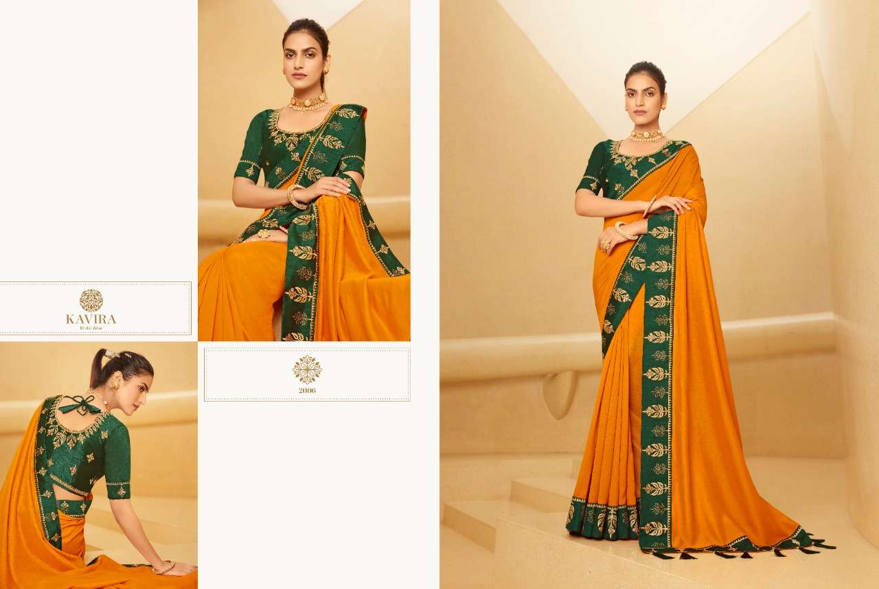 kavira antara 2001-2009 series elegant fancy lady sari wholesale shop in surat 