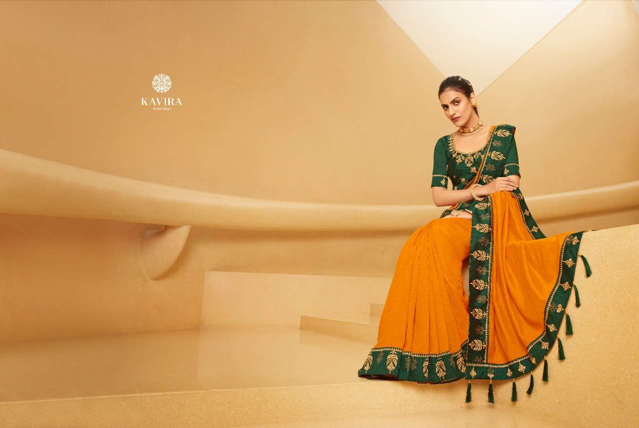 kavira antara 2001-2009 series elegant fancy lady sari wholesale shop in surat 