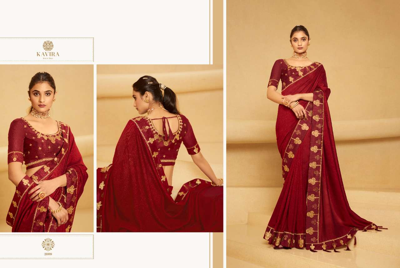 kavira antara 2001-2009 series elegant fancy lady sari wholesale shop in surat 