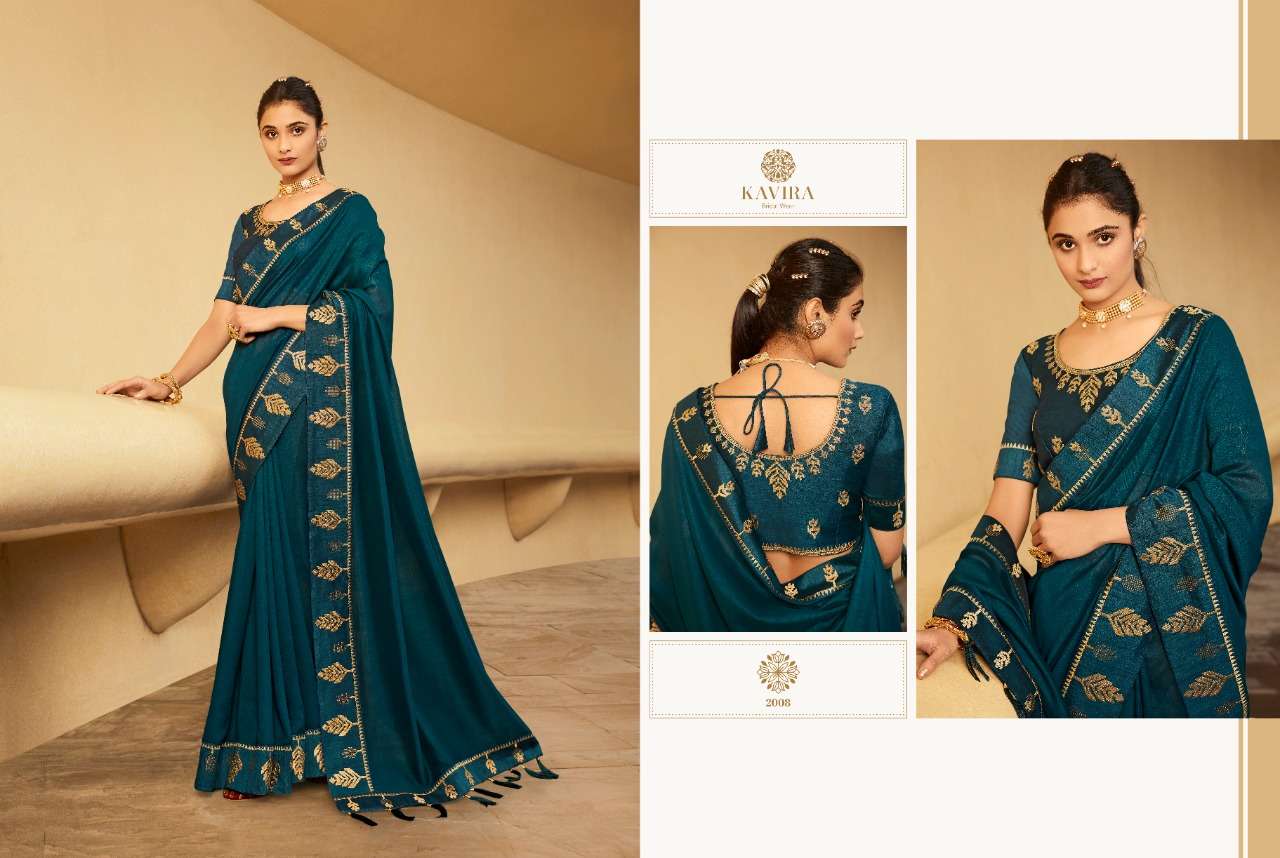 kavira antara 2001-2009 series elegant fancy lady sari wholesale shop in surat 