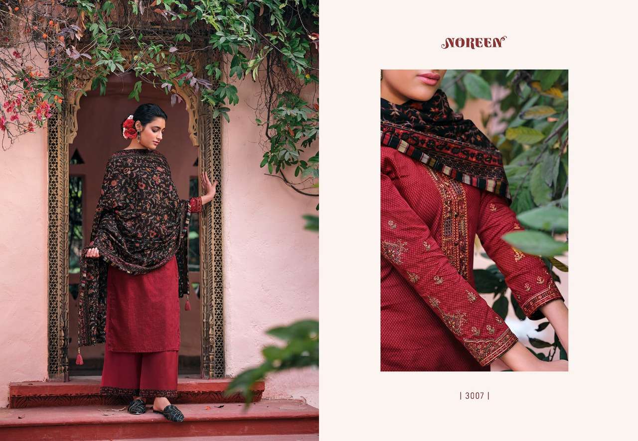 lt noreen present shanaya cotton satin printed work dress materials