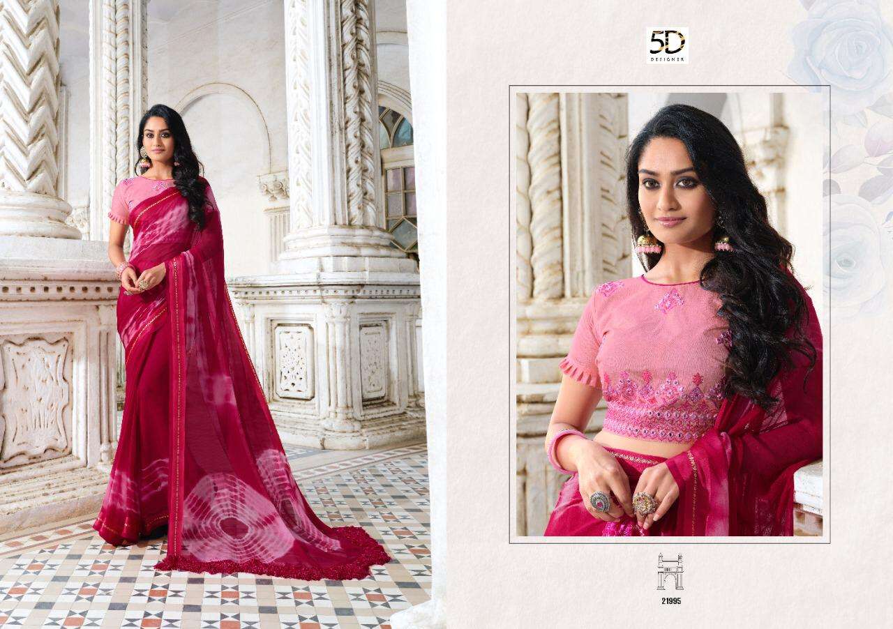 mahira by 5d designer georgette printed saree exporter