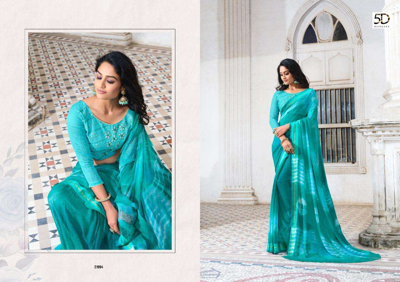 mahira by 5d designer georgette printed saree exporter