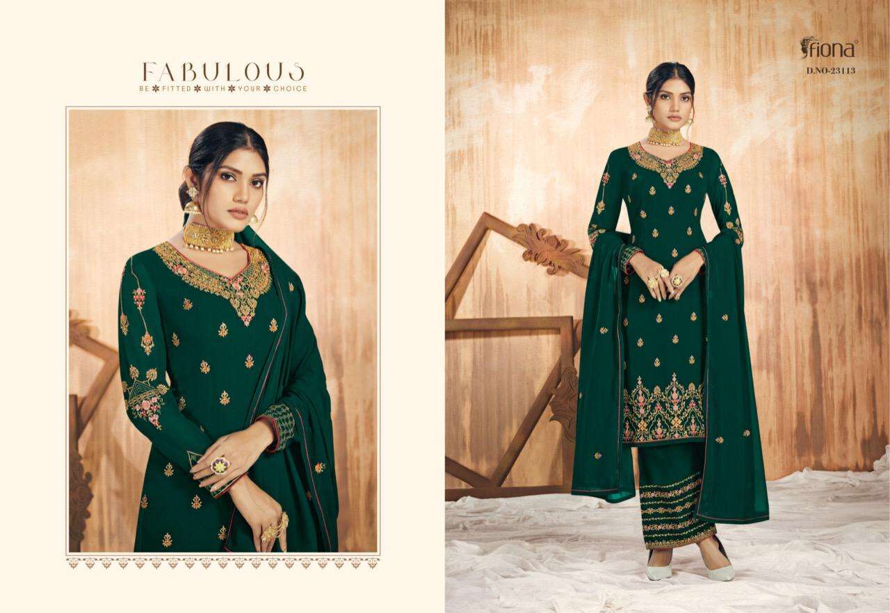 noora by fiona georgette designer fancy dresses collection