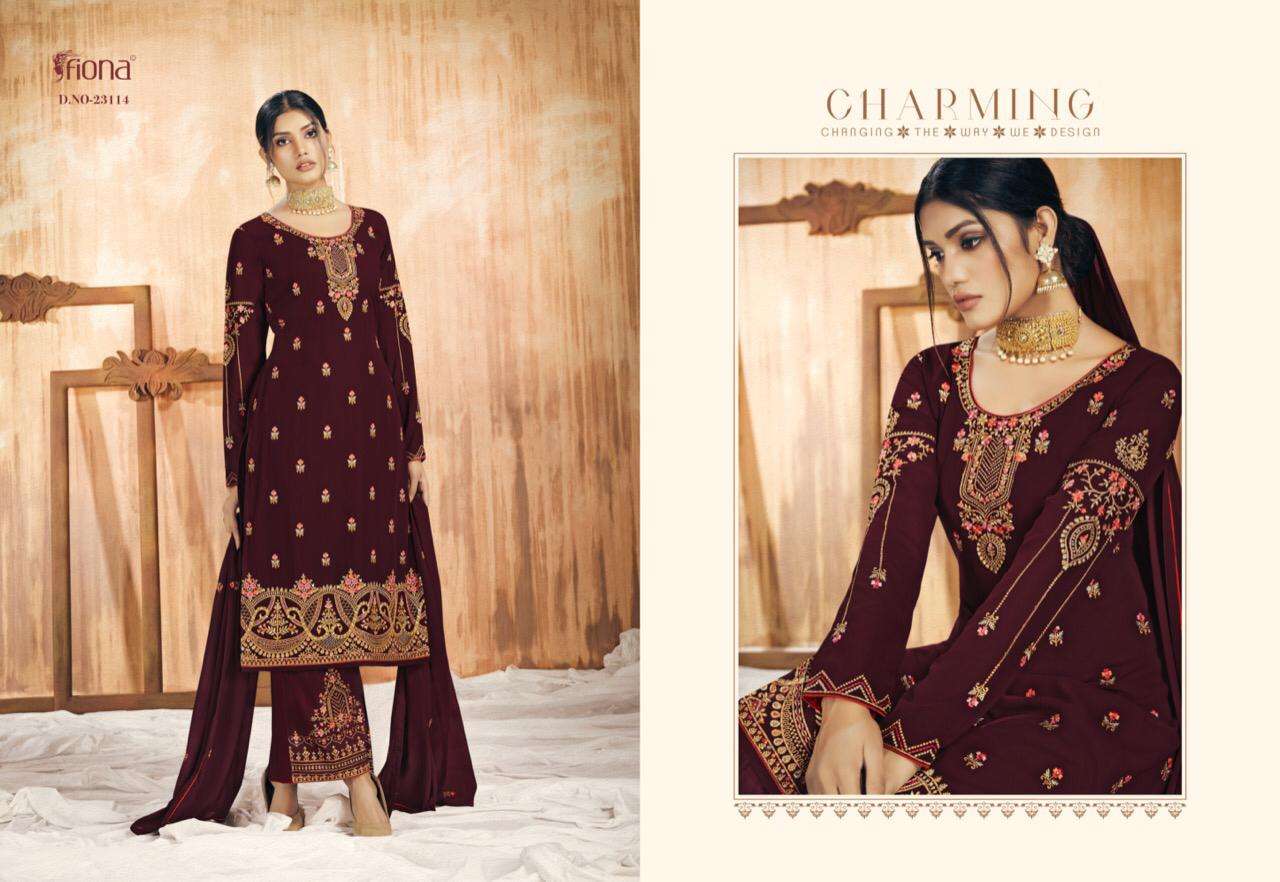 noora by fiona georgette designer fancy dresses collection