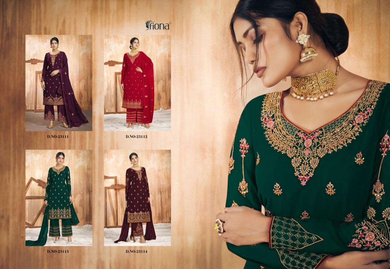 noora by fiona georgette designer fancy dresses collection