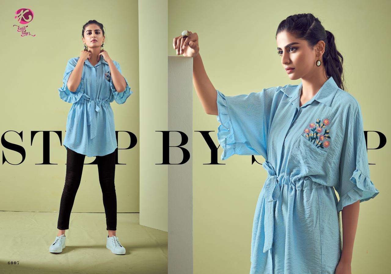 orchid vol 2 by kurti times viscose embroidery short top wholesaler