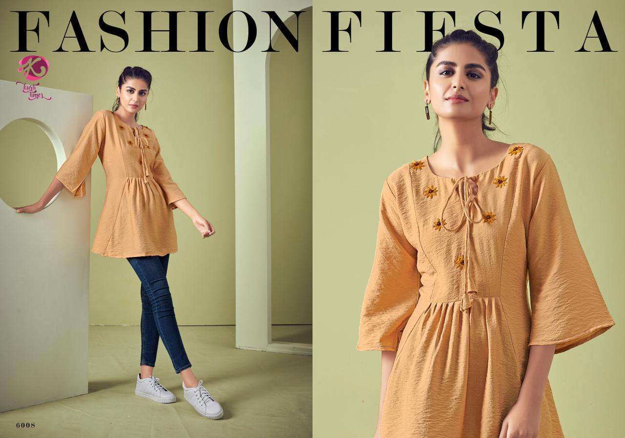 orchid vol 2 by kurti times viscose embroidery short top wholesaler