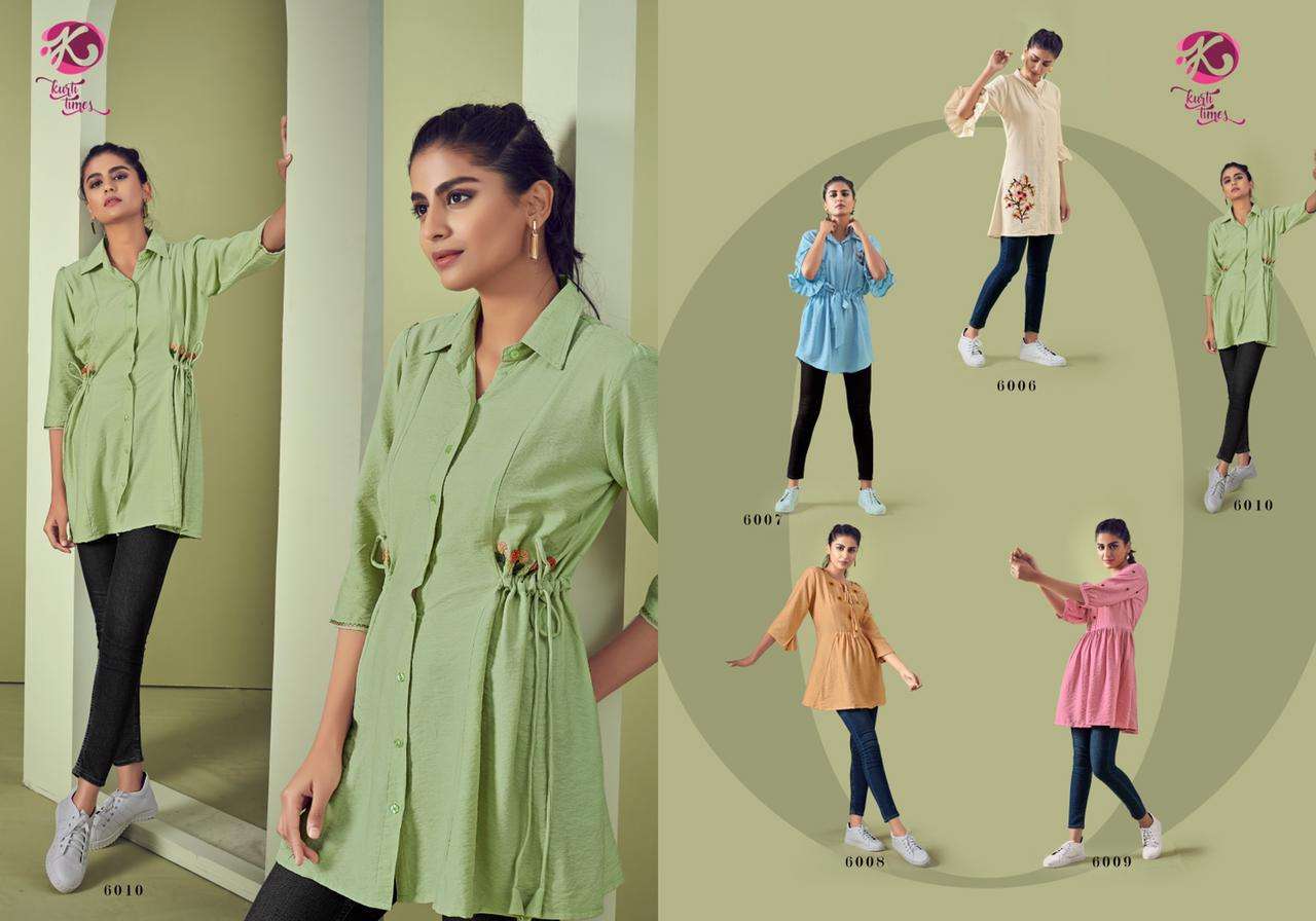 orchid vol 2 by kurti times viscose embroidery short top wholesaler