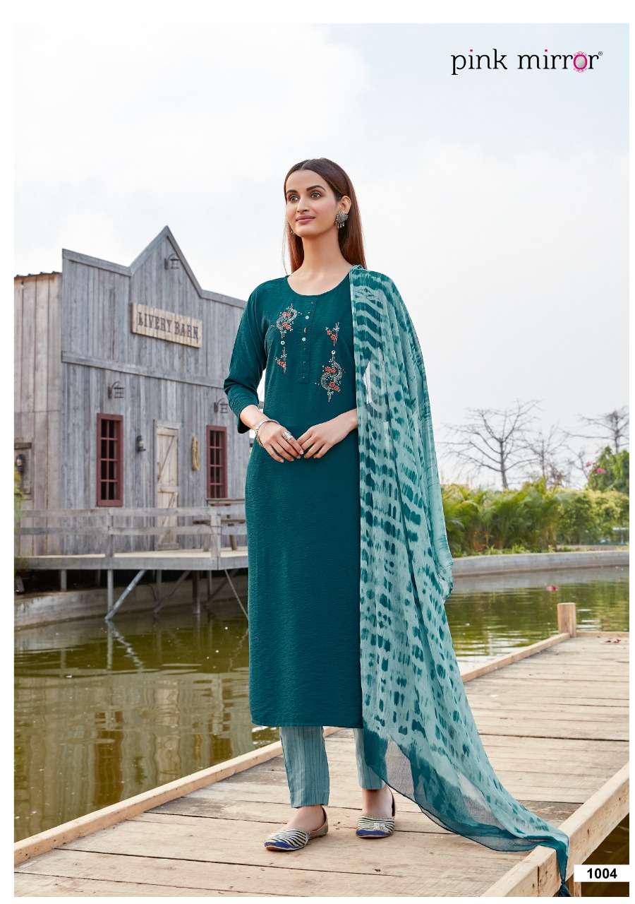 pink mirror present story readymade designer fancy indian suits collection