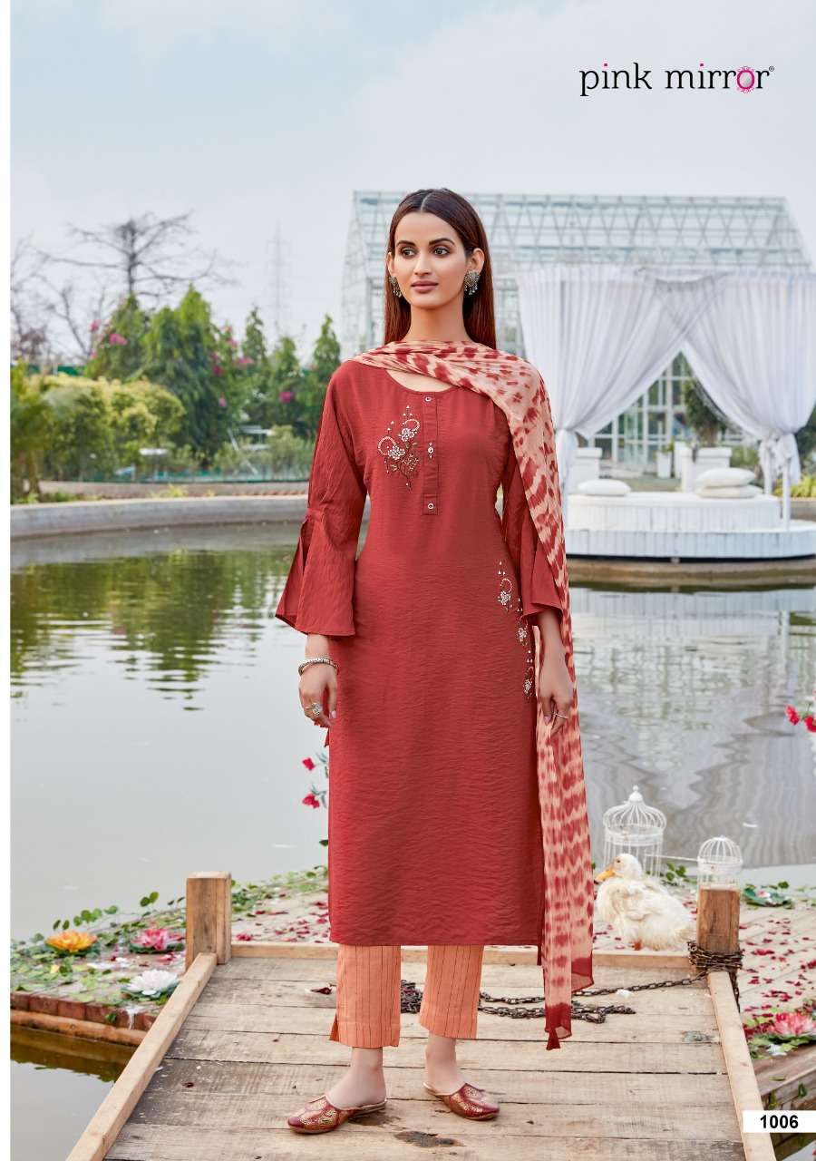 pink mirror present story readymade designer fancy indian suits collection