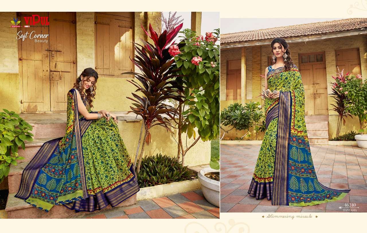 soft corner beauty by vipul weaving linen designer saree