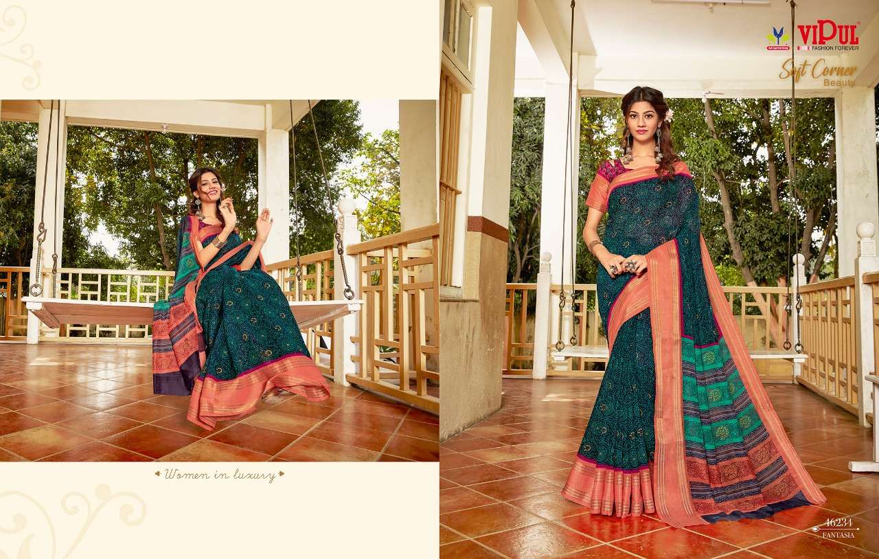 soft corner beauty by vipul weaving linen designer saree