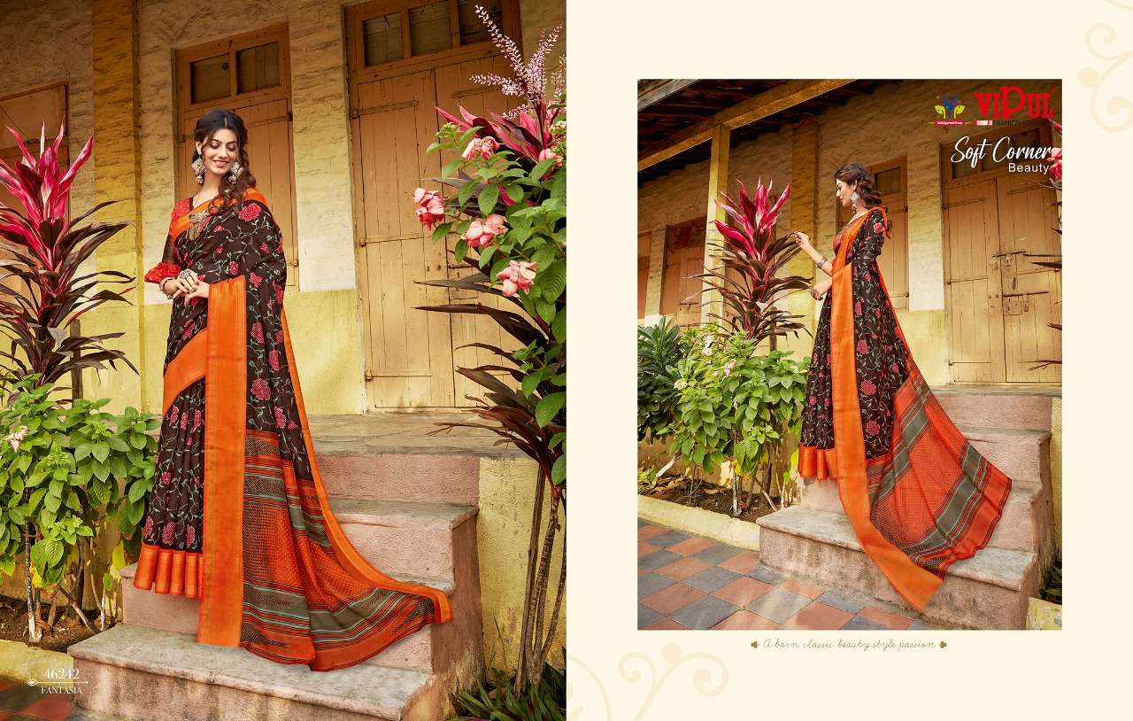 soft corner beauty by vipul weaving linen designer saree