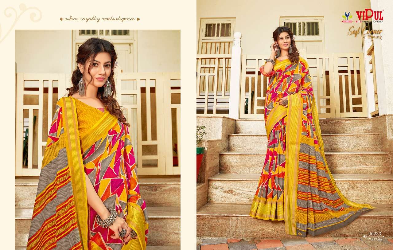 soft corner beauty by vipul weaving linen designer saree