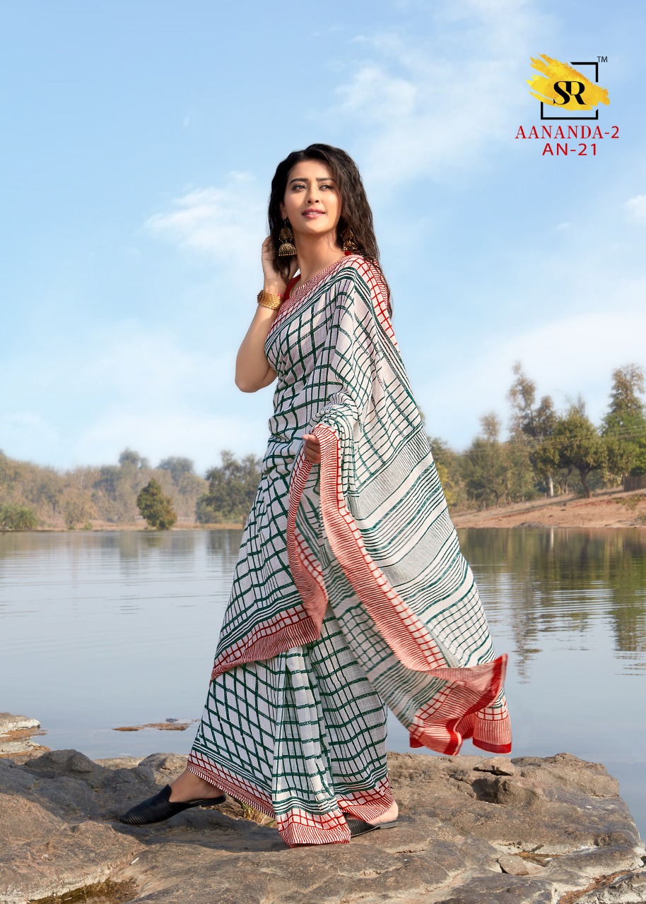 Sr Aananda Vol 2 New Stylish Linen With Print Casual Wear Saree Online Shopping