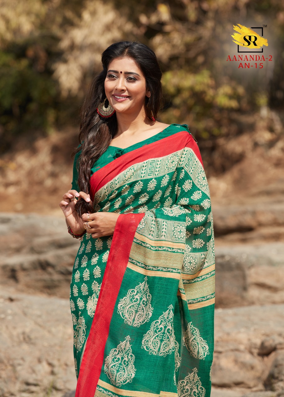 Sr Aananda Vol 2 New Stylish Linen With Print Casual Wear Saree Online Shopping
