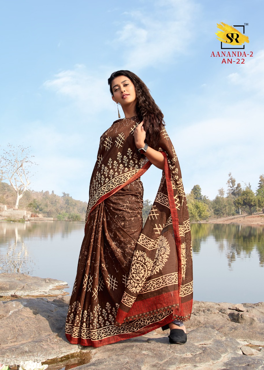 Sr Aananda Vol 2 New Stylish Linen With Print Casual Wear Saree Online Shopping