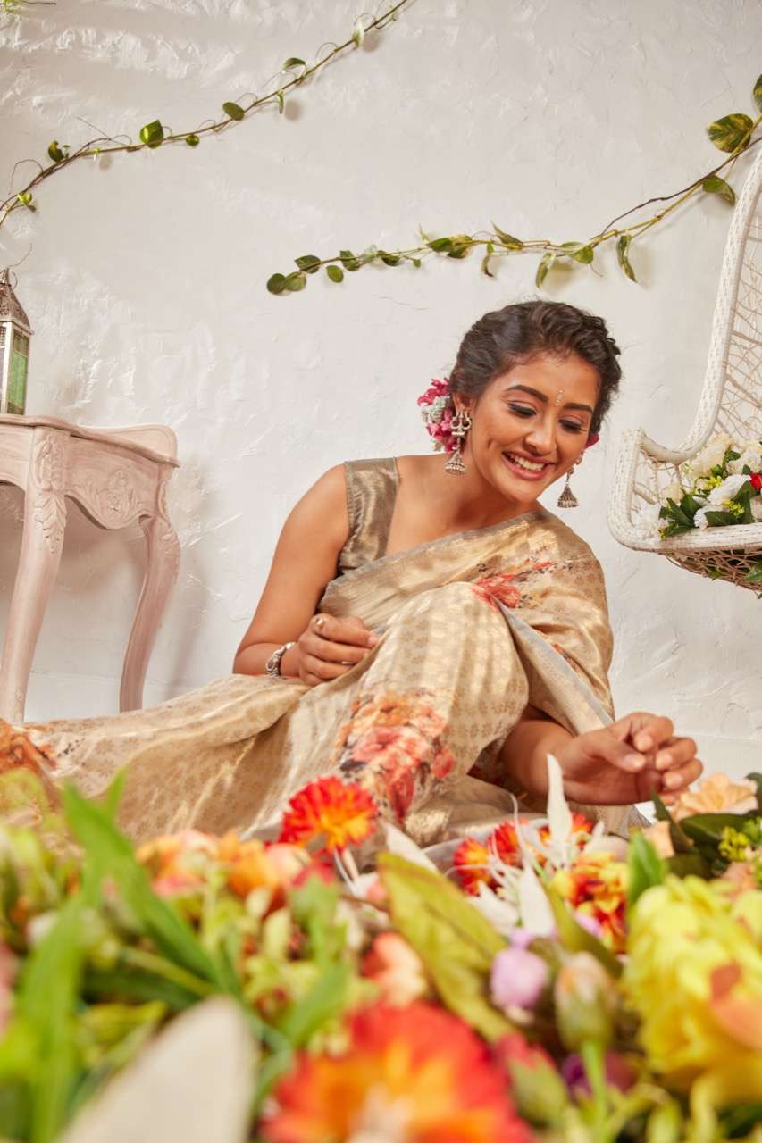 sr brand kavya organza weaving digital saree authorized supplier in surat market 