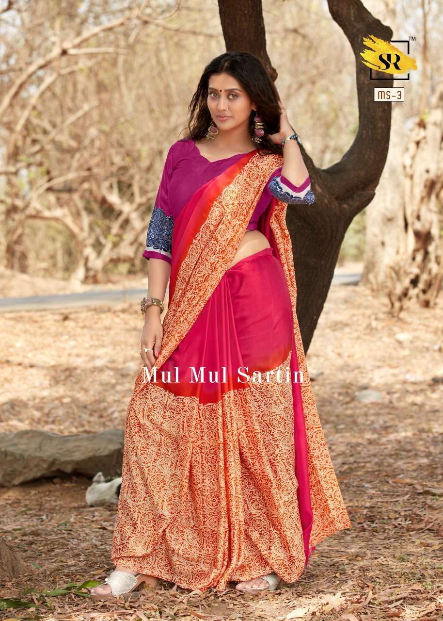 Sr Present Mul Mul Sartin New Printing Style Mul Sartin Saree Online Catalogs Collection