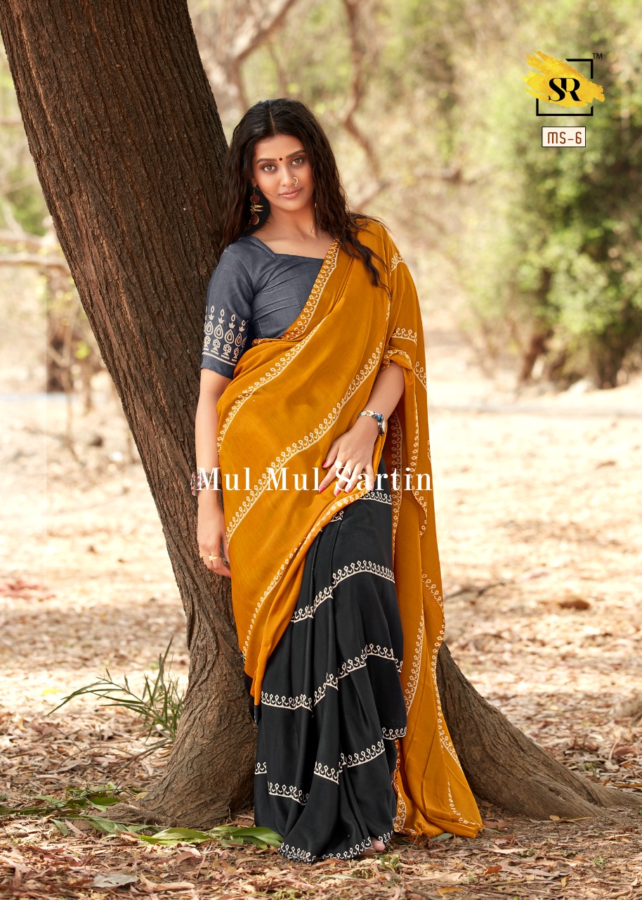 Sr Present Mul Mul Sartin New Printing Style Mul Sartin Saree Online Catalogs Collection