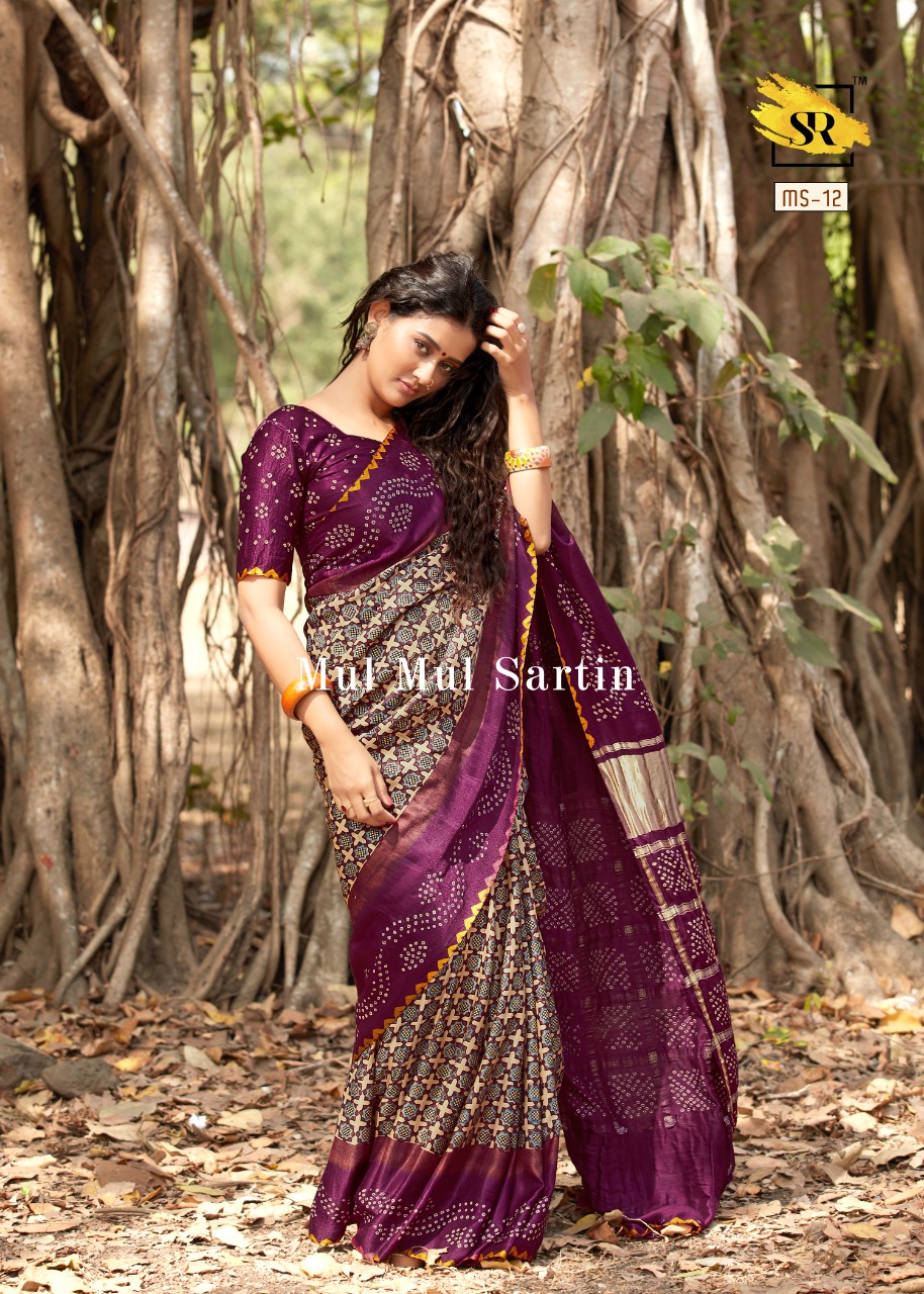 Sr Present Mul Mul Sartin New Printing Style Mul Sartin Saree Online Catalogs Collection