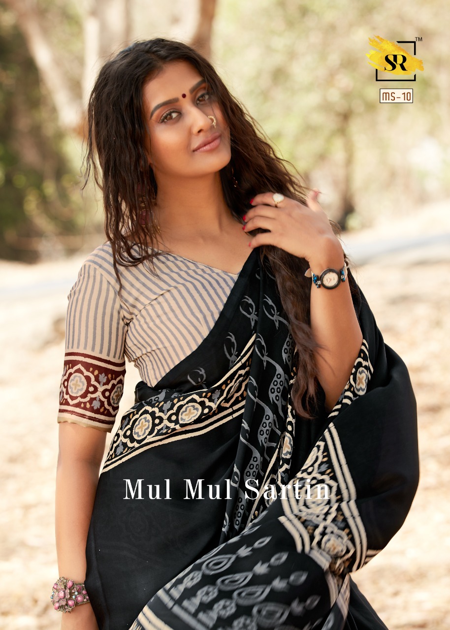 Sr Present Mul Mul Sartin New Printing Style Mul Sartin Saree Online Catalogs Collection