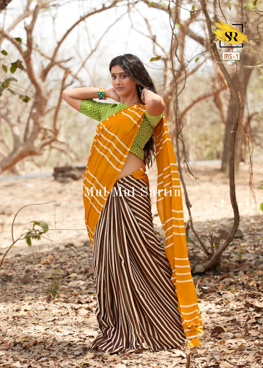 Sr Present Mul Mul Sartin New Printing Style Mul Sartin Saree Online Catalogs Collection