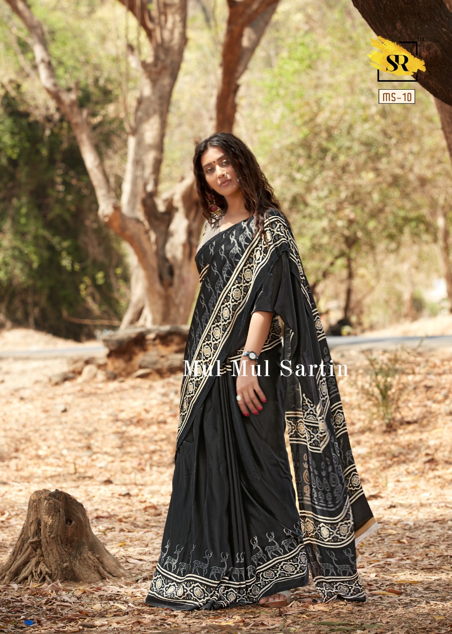 Sr Present Mul Mul Sartin New Printing Style Mul Sartin Saree Online Catalogs Collection