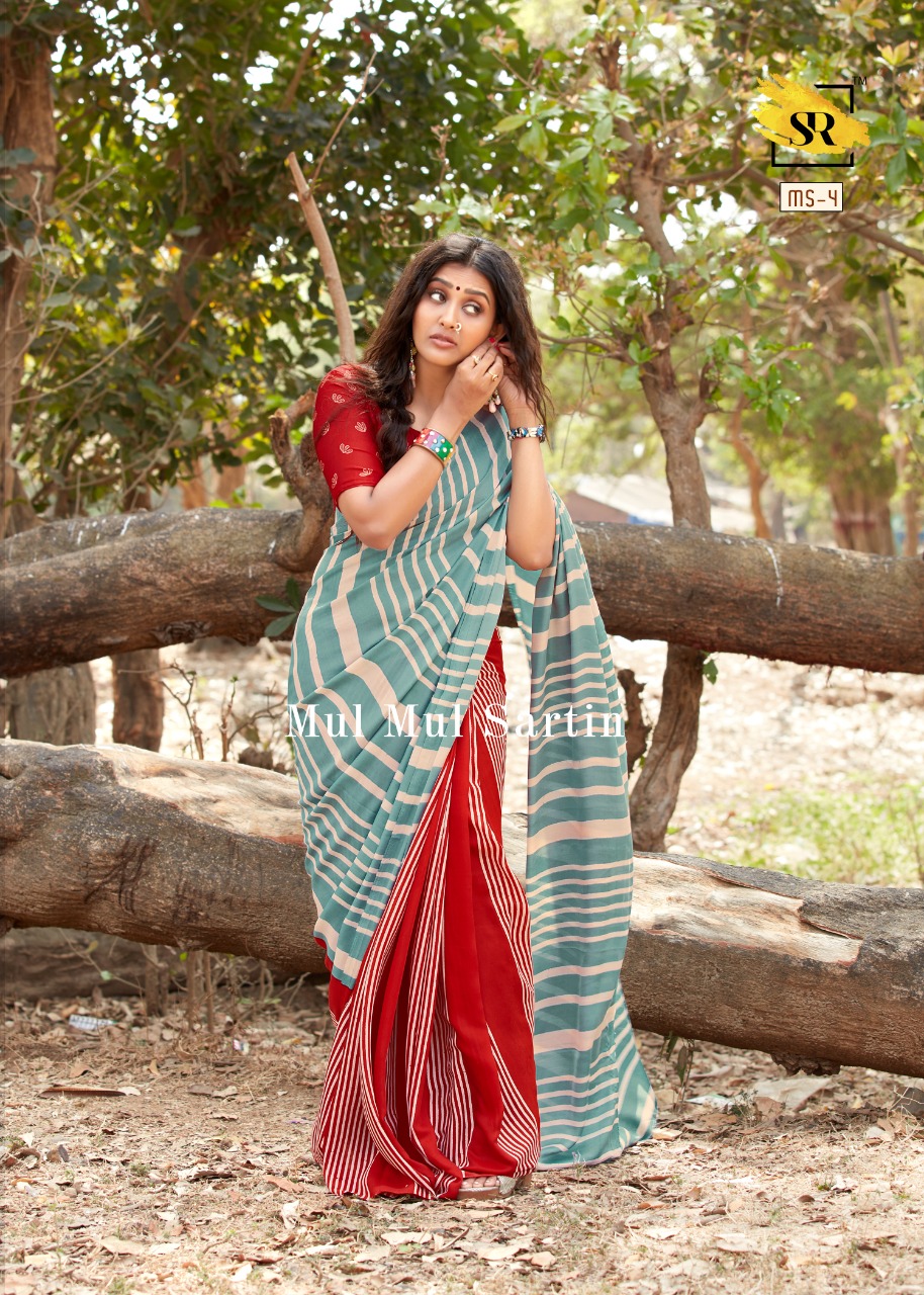 Sr Present Mul Mul Sartin New Printing Style Mul Sartin Saree Online Catalogs Collection