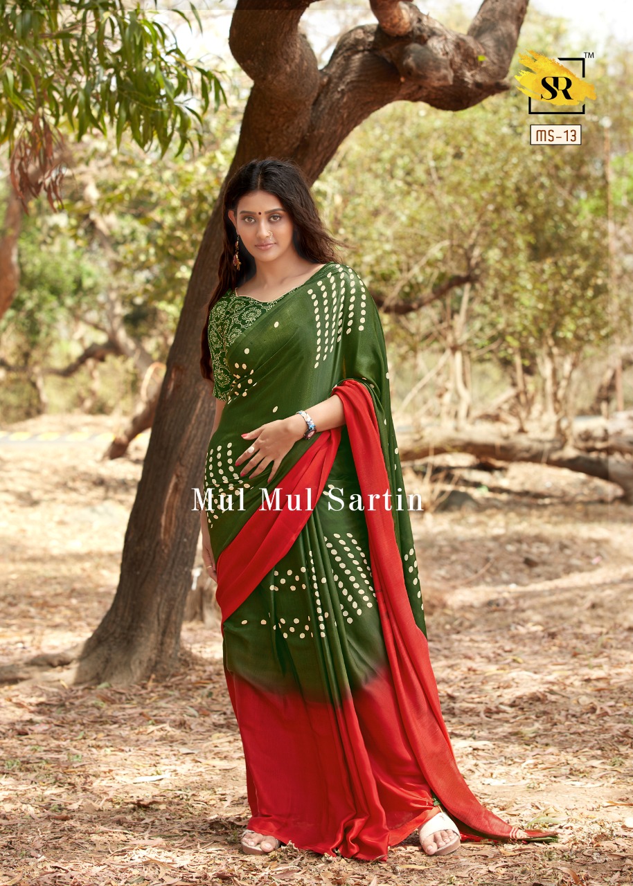 Sr Present Mul Mul Sartin New Printing Style Mul Sartin Saree Online Catalogs Collection