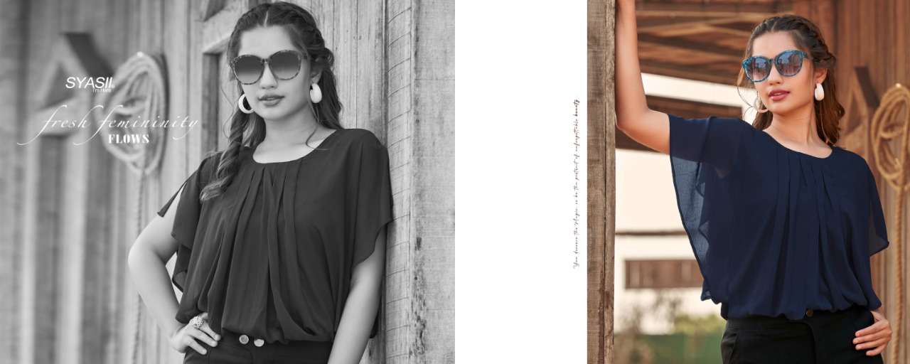 syasii present summer beauty designer girls jeans short top short kurtis